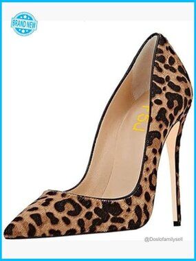 Sexy Leopard Print Pointy Toe Stiletto Pumps High Heels Party Formal Shoes
